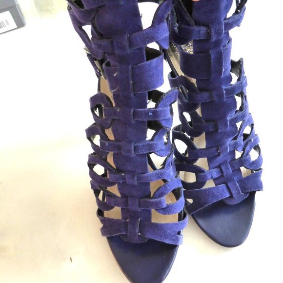 Dark Purple Suede  Vince Camuto Gladiator Sandals, Heels, 7-7.5, 4" Heel - Picture 10 of 12